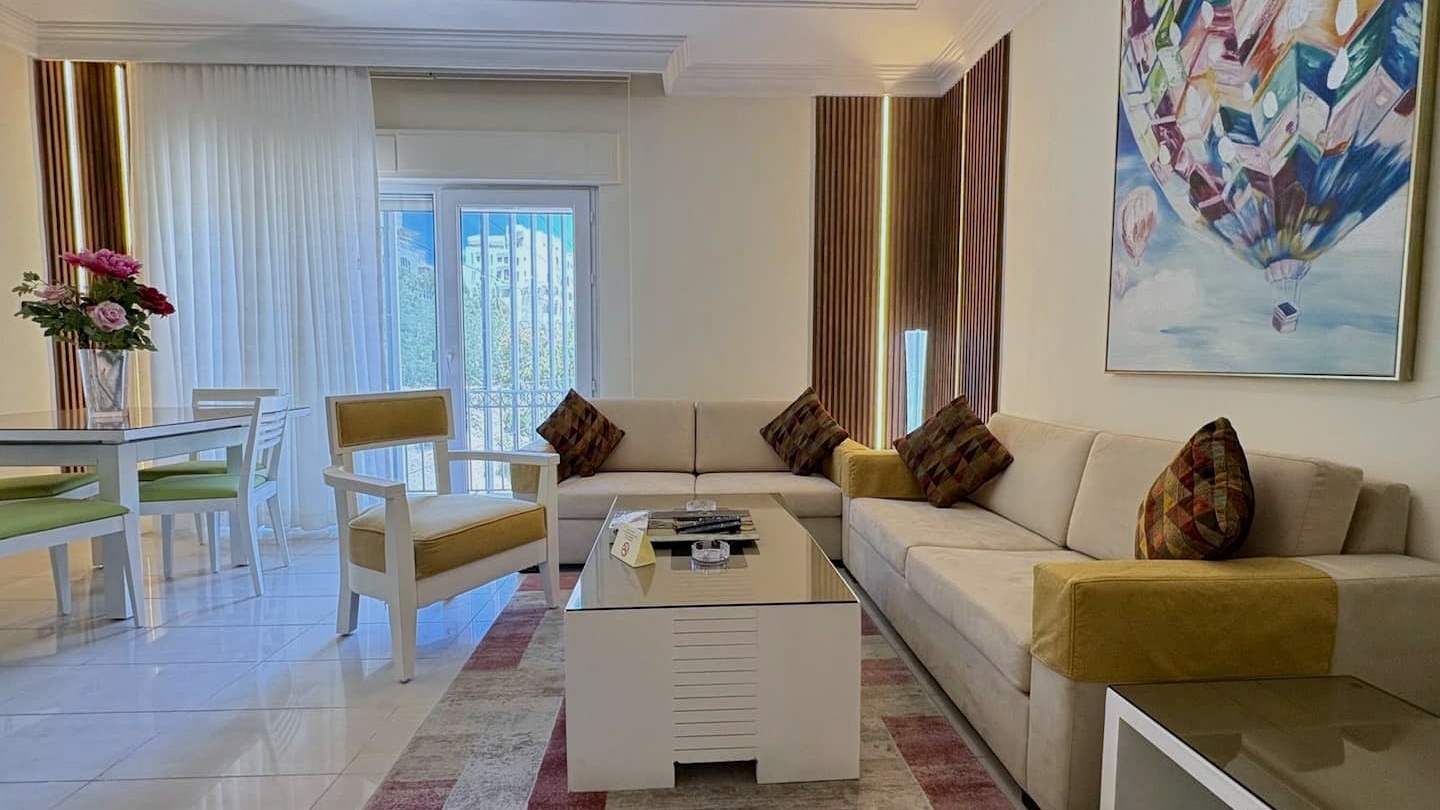 The Olive apartment's living room